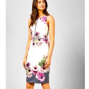 LIKE NEW TED BAKER NANINA FLORAL BODYCON DRESS SZ 10/12 US OR TED SZ 4
